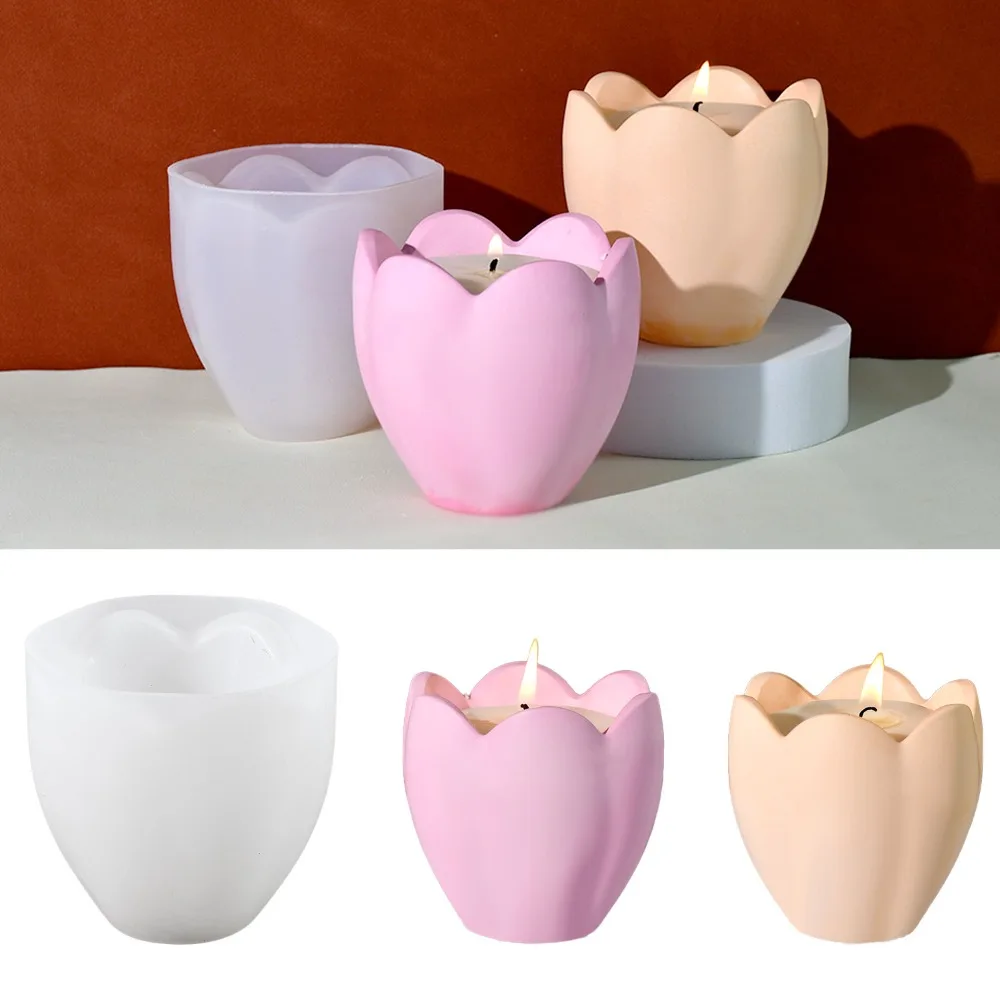 Candle Holder Set - Bougeoir tulipe avec moules en silicone,