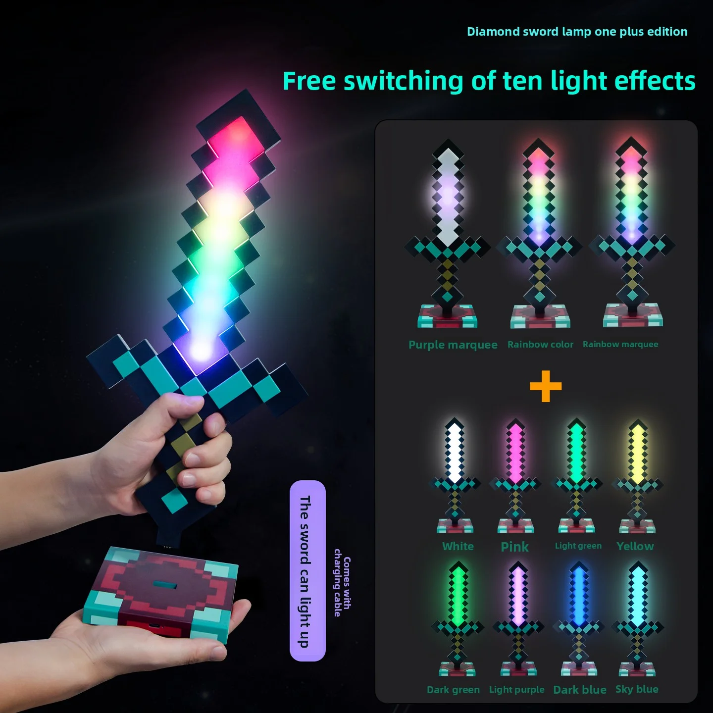 Lighting Decor Minecraft - Lampe de nuit LED en forme