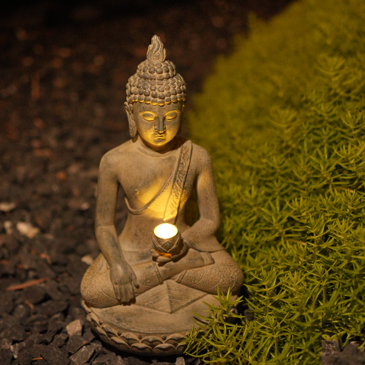 Decor Lighting India - Statue de bouddha à énergie solaire