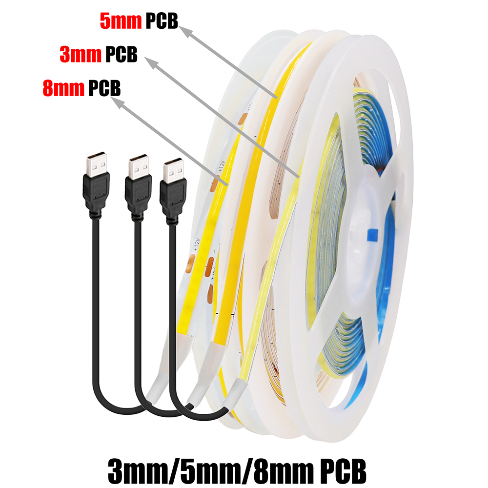 5V USB 3MM 5MM PCB COB LED ban - Decor Lighting Hours avis et prix